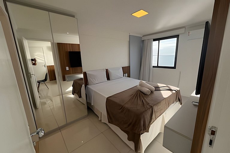 Hosts BR - Flat frente mar c/ cozinha