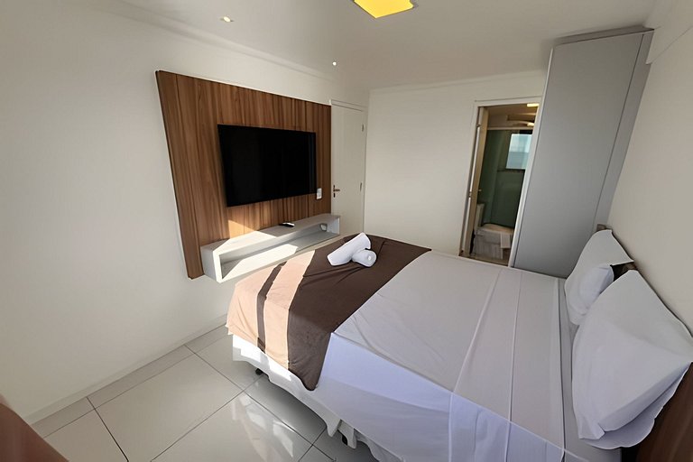 Hosts BR - Flat frente mar c/ cozinha
