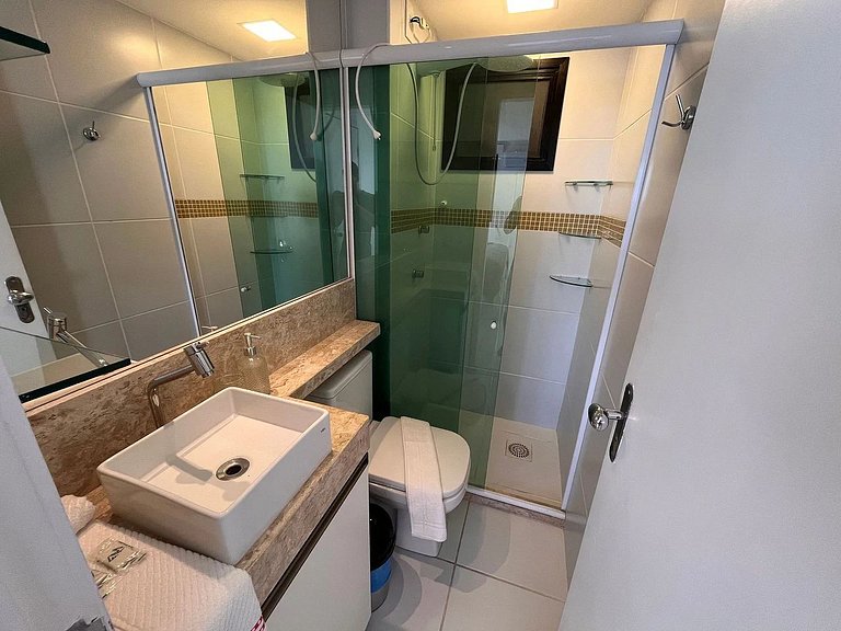 Hosts BR - Flat frente mar c/ cozinha